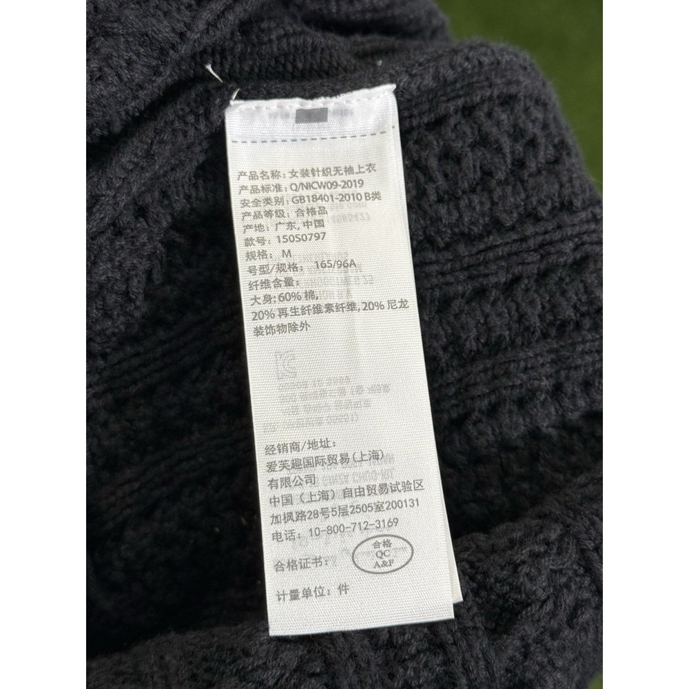 Abercrombie & Fitch Sweater Vest Womens Medium Navy Blue Y2K Tennis Tunic Preppy - Picture 8 of 13